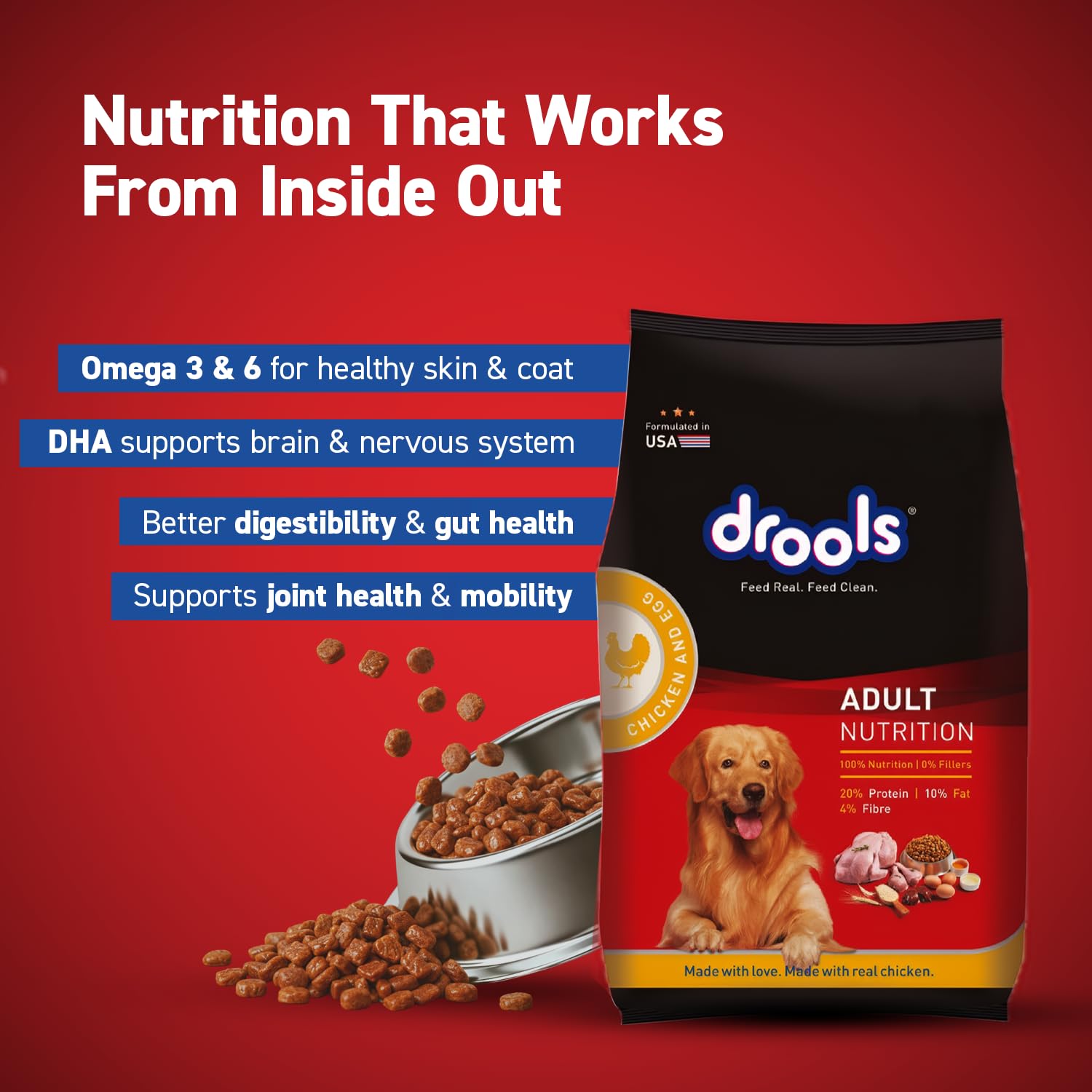 Drools Chicken and Egg Adult Dog Dry Food