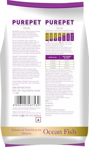 Purepet Peak Real Chicken Kitten Dry Food