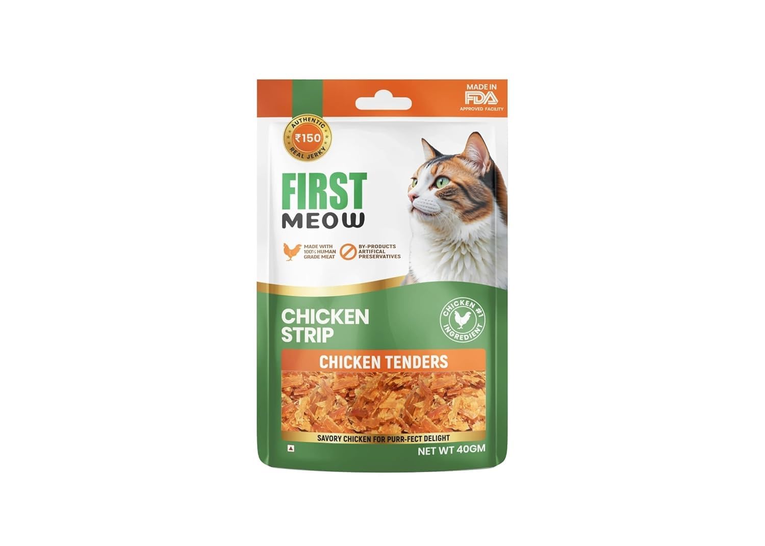 First Meow Soft Chicken Strip Cat Treat