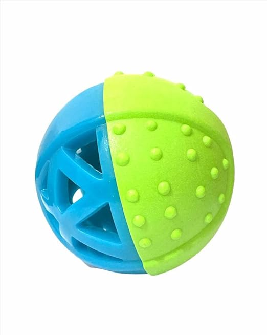 Round Shape Chew Ball Toy | Natural Rubber and Plastic Chew Toy for Dogs | Ideal Dog Toy