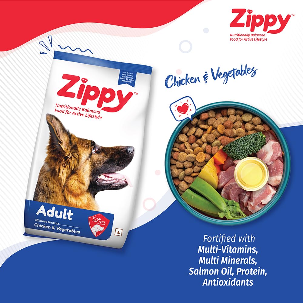 Zippy Adult Chicken and Veg Dry Food for Dogs 3 kg