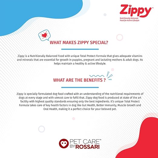 Zippy Puppy Dry Dog Food - Real Chicken & Vegetables, Nutritionally Balanced Dog Food for All Breeds, with Vitamins, Minerals, Probiotics & Salmon Oil