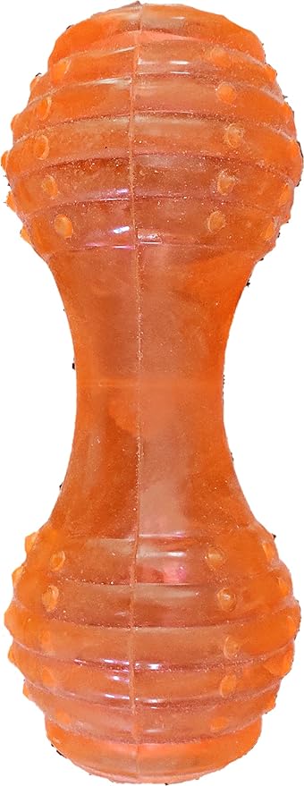 The Pets Company Hollow TPR Dumbell Interactive Dog Toy for Small & Medium Dogs, 6 Inches