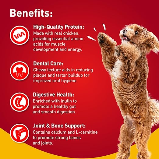 Drools Puppy & Adult Dog Treats Sticks, 100g | Real Chicken Flavour |Rich in Protein | No Artificial Preservatives | Best for Training & Bonding | Formulated in USA | Premium Treats