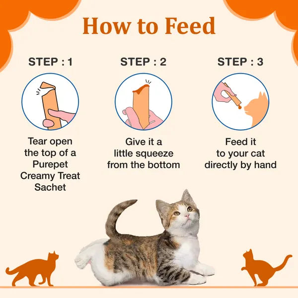 Purepet Real Chicken Lickable Creamy Treats for Cats