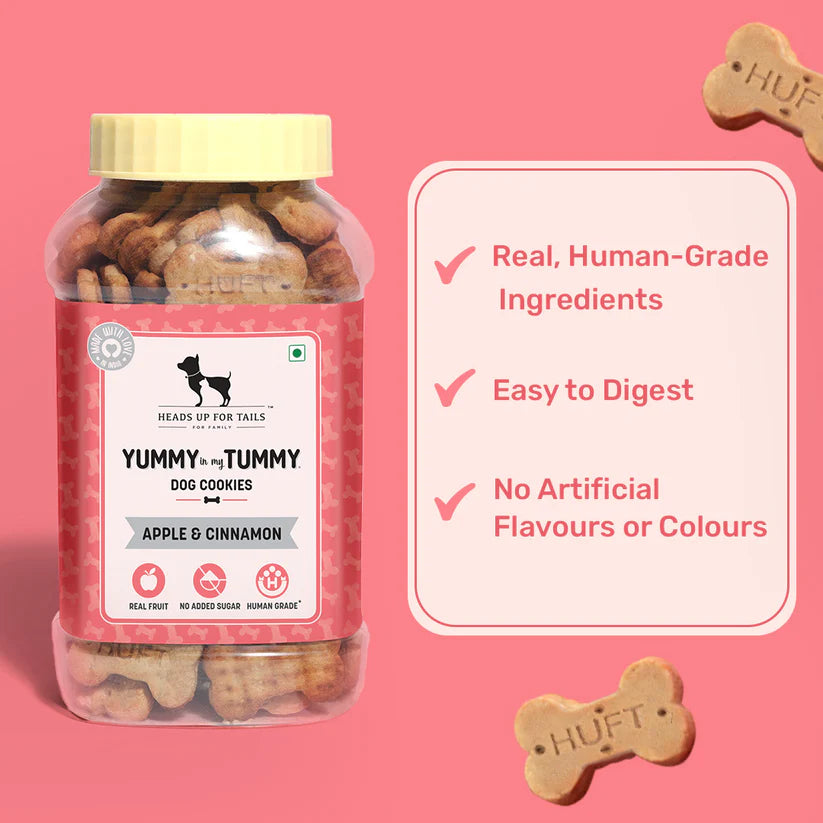 HUFT Yummy In My Tummy Apple & Cinnamon Vegetarian Dog Biscuits