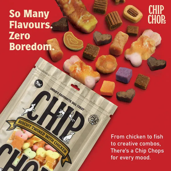 Chip Chops Biscuit Twined with Chicken Dog Treats