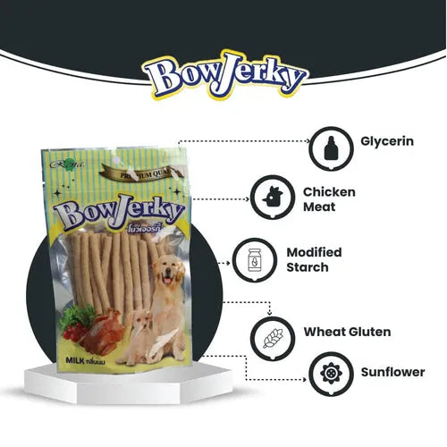 Rena BowJerky Milk Sticks Dog Treats 200Gm