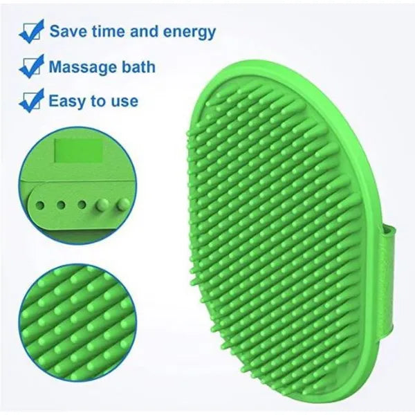 Rubber Bristles Hand Brush Comb for Dogs and Cat