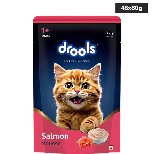 Drools Salmon Mousse Adult Cat Wet Food 5+1