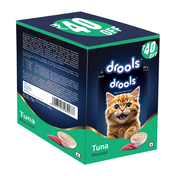 Drools Tuna Mousse Adult Cat Wet Food 5+1