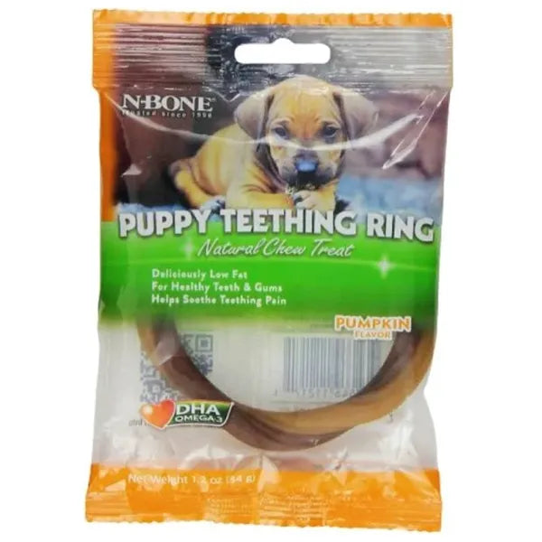Pumpkin Flavour Puppy Teething Ring Dog Treats