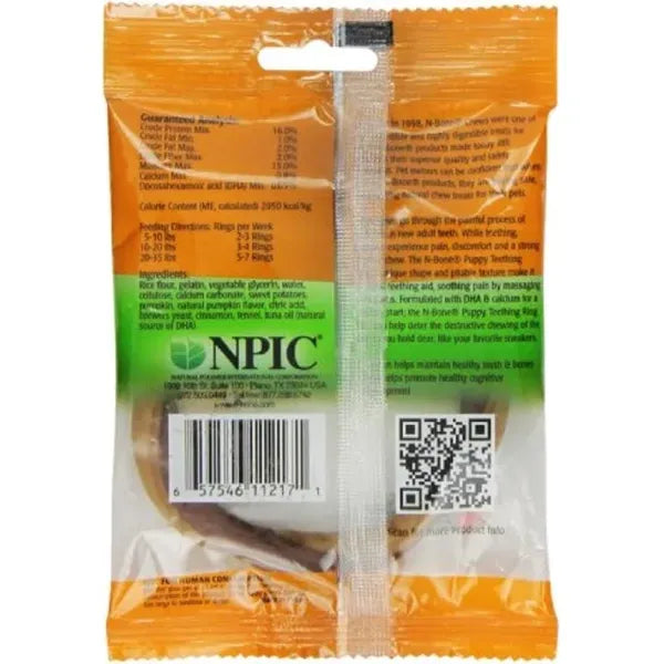 Pumpkin Flavour Puppy Teething Ring Dog Treats