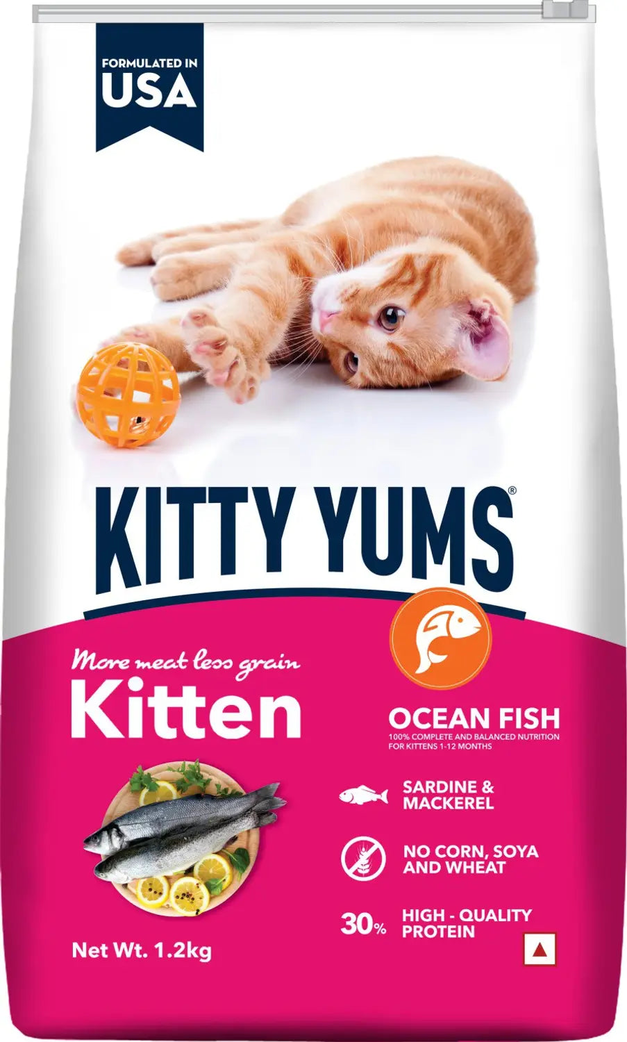 Kitty Yums Ocean Fish Kitten (1 to 12 Months) Cat Dry Food