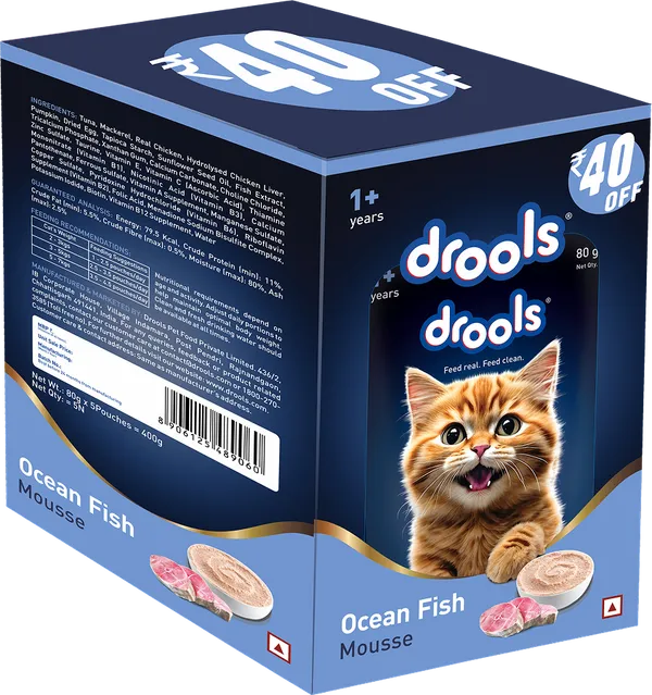 Drools Ocean Fish Mousse Adult Cat Wet Food 5+1
