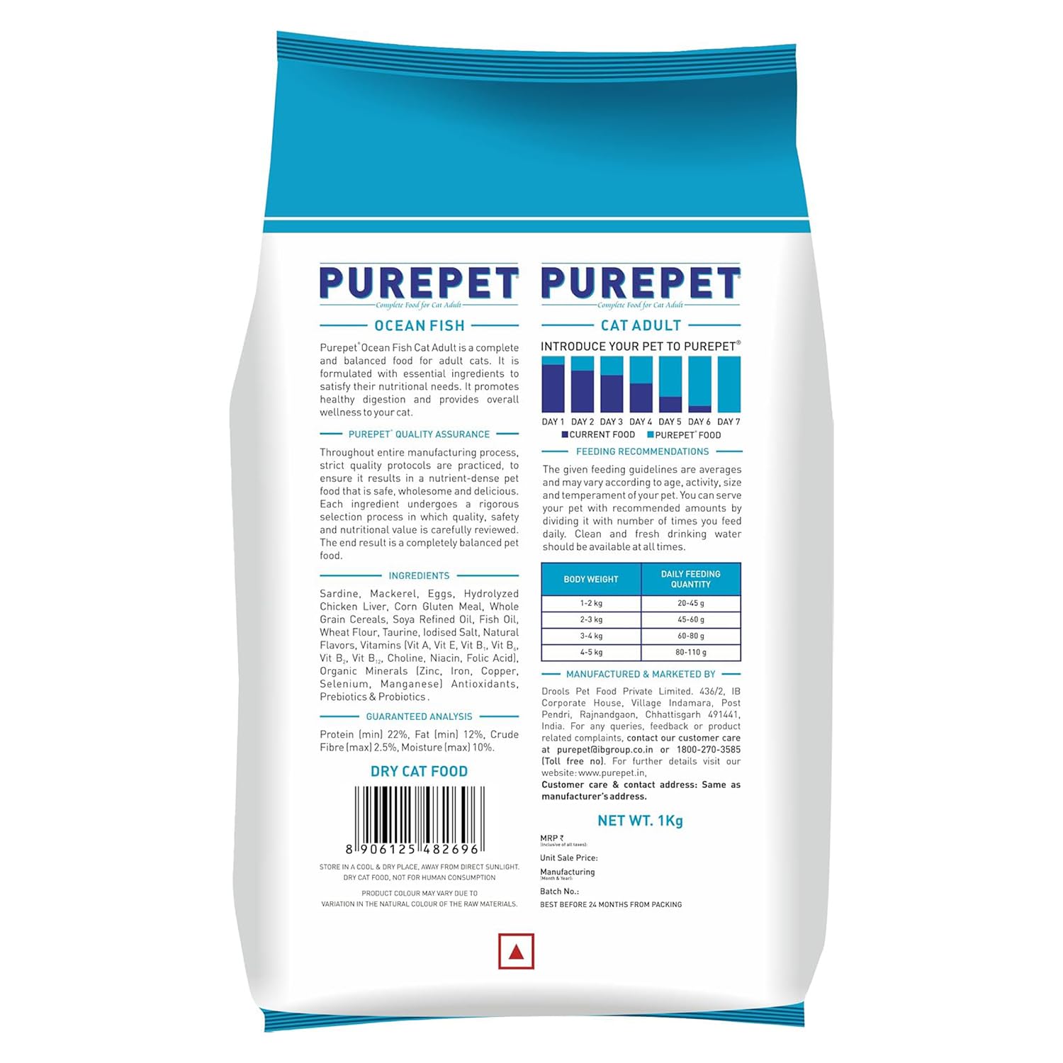 Purepet Ocean Fish Adult Cat Dry Food