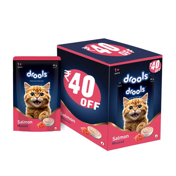 Drools Salmon Mousse Adult Cat Wet Food 5+1