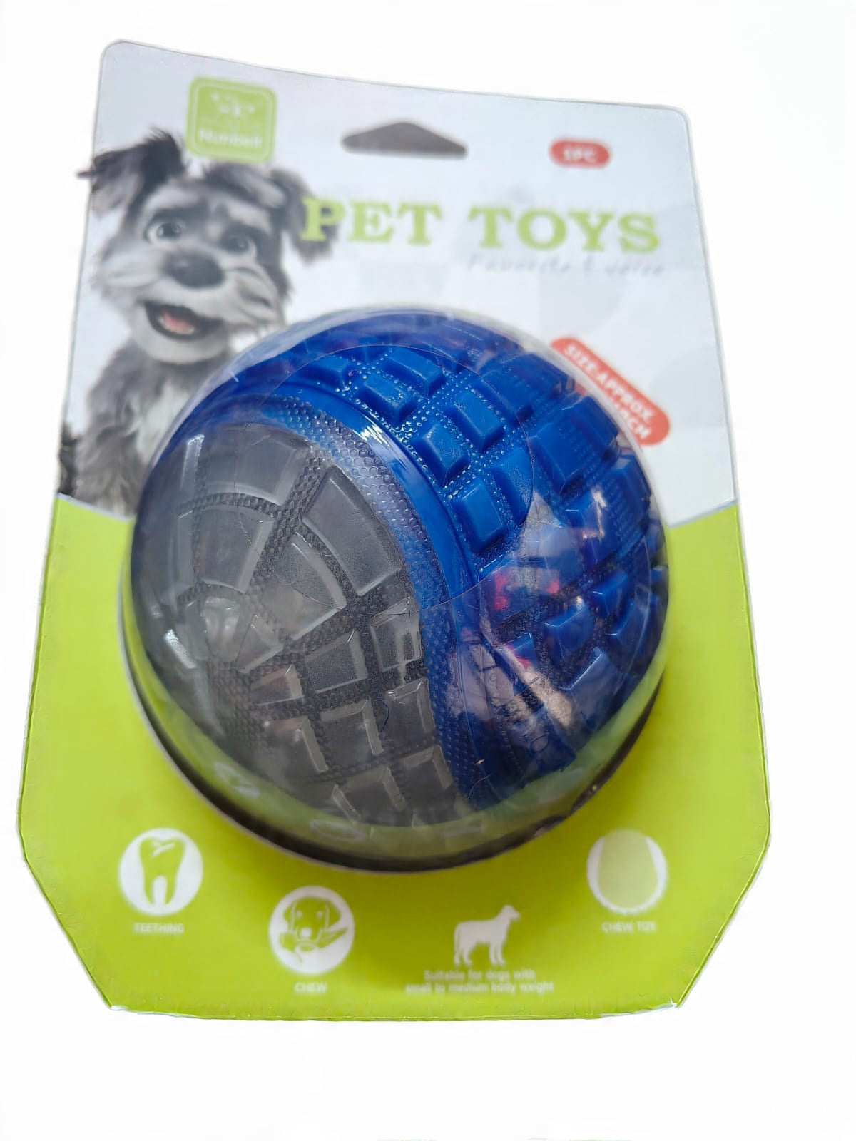 Nunbell Interactive Chew Ball Toy for Dogs (Larg) size