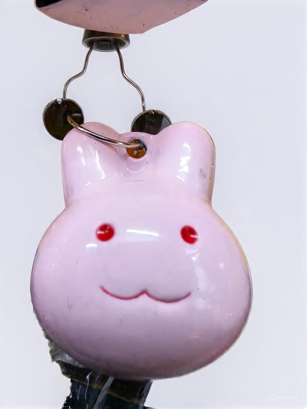 Pink Bunny Cartoon Collar Bell For Cat & Dogs (pink) Big
