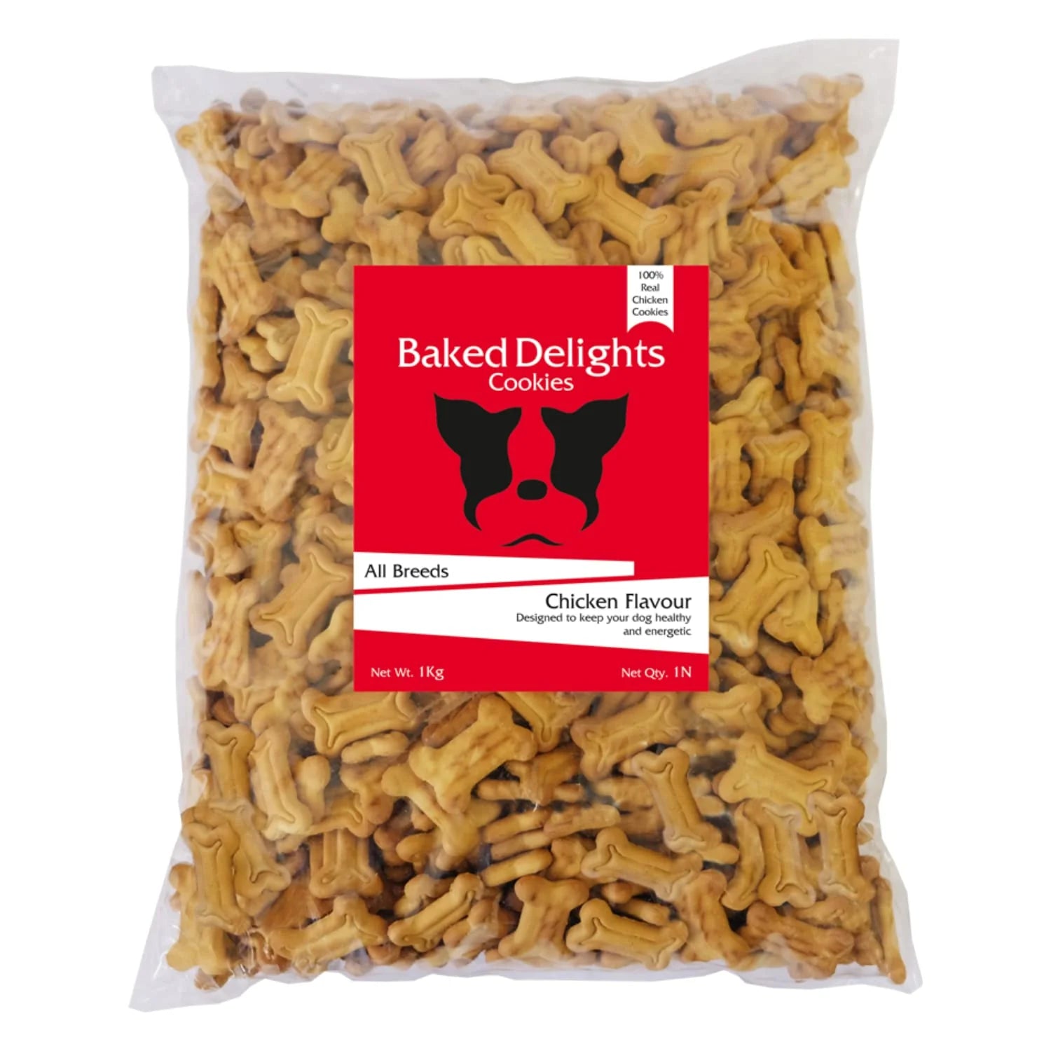 Drools Baked Delights -Real chicken flavour - Bone shaped baked cookies for dogs