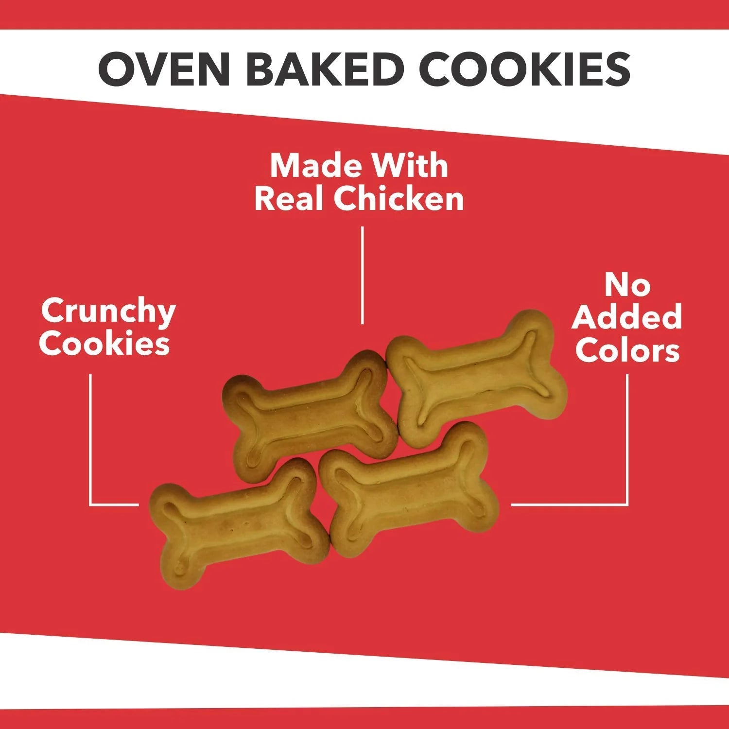 Drools Baked Delights -Real chicken flavour - Bone shaped baked cookies for dogs