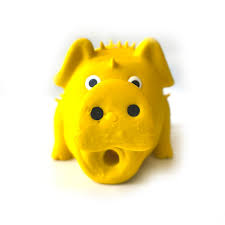 Squeaky Pig Dog Toys,  Durable Rubber Pig Squeaker Dog Puppy Chew Toys, Latex Interactive Squeak Funny Cute Dog Toy