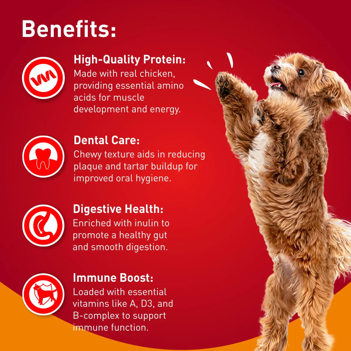 Drools Carrot Flavour Chicken Sticks Dog Treats