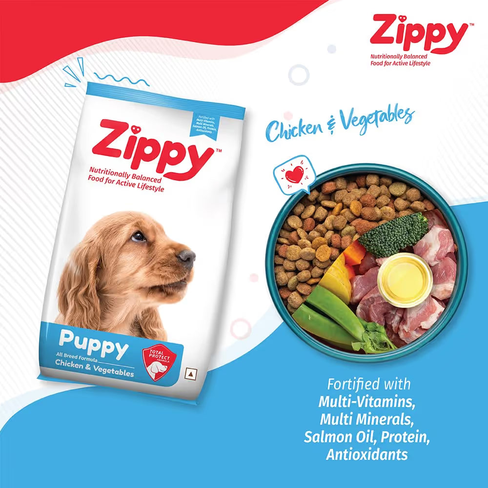 Zippy Puppy Chicken and Veg Dry Food for Dogs