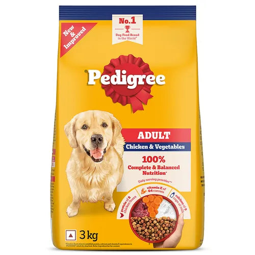 Pedigree Chicken and Vegetables Adult Dog Dry Food