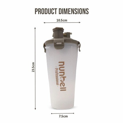 Plushmate Nunbell Travel 3 in 1 Leak-Proof Bottle with 2 Compartments for Water & Food with 1 Collapsible Pop-up Bowls for Dog, Outdoor Portable Bottle for Walking, Traveling, Camping & Hiking (350ml)