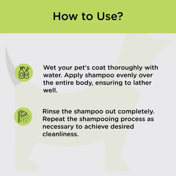 Erina EP Shampoo | Improves Skin Health & Odor | Controls Ticks & Fleas Flea and Tick Neem and Eucalyptus Dog, Cat Shampoo (450 ml)