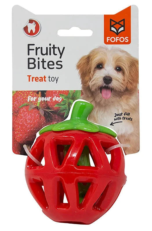 Fruity Bites Toy Treats for Dogs, Strawberry