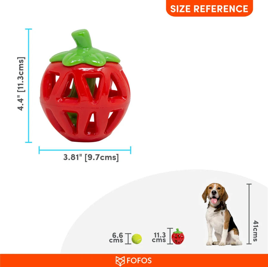 Fruity Bites Toy Treats for Dogs, Strawberry
