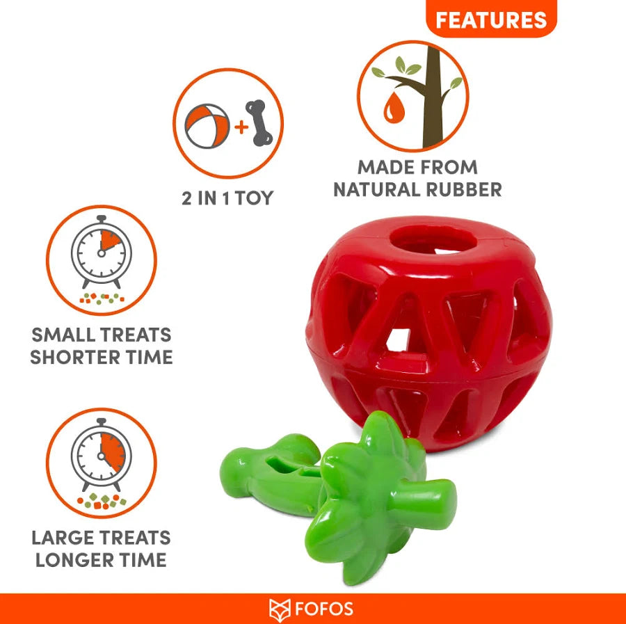 Fruity Bites Toy Treats for Dogs, Strawberry